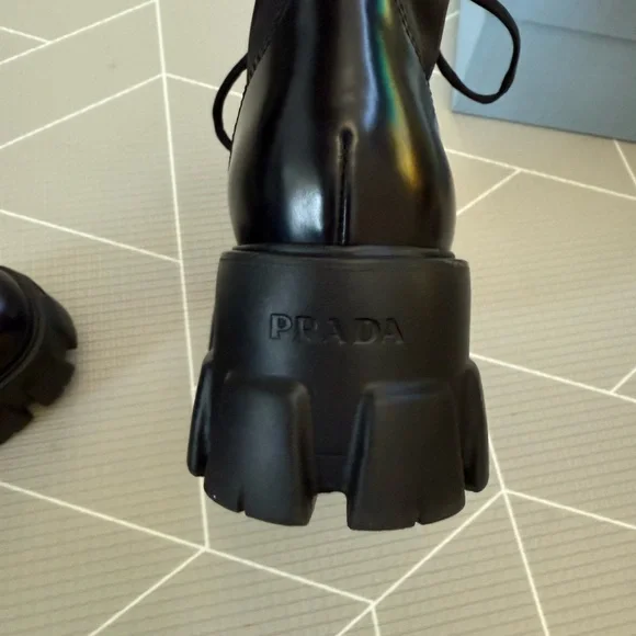 Women's Black Monolith Combat Boots - Picture 14 of 16